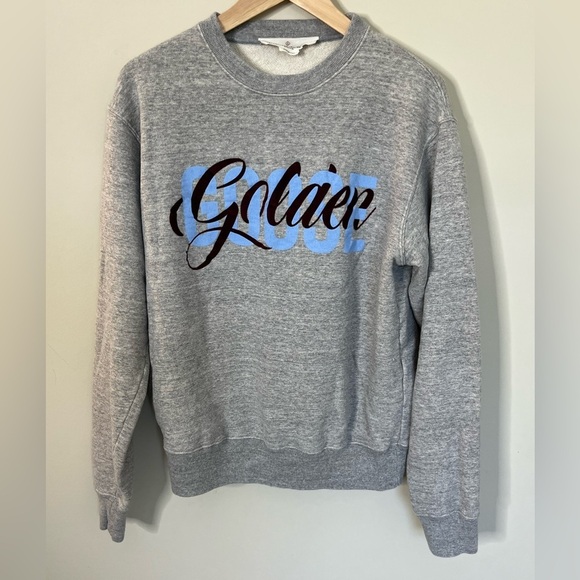 Golden Goose Deluxe Brand Made In Italy Sweatshirt Gray Logo Print Size M - Picture 1 of 8